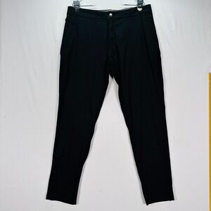 Birddogs Pants Mens 36 x 32 Black Chino Stretch Golf Performance Casual Athletic